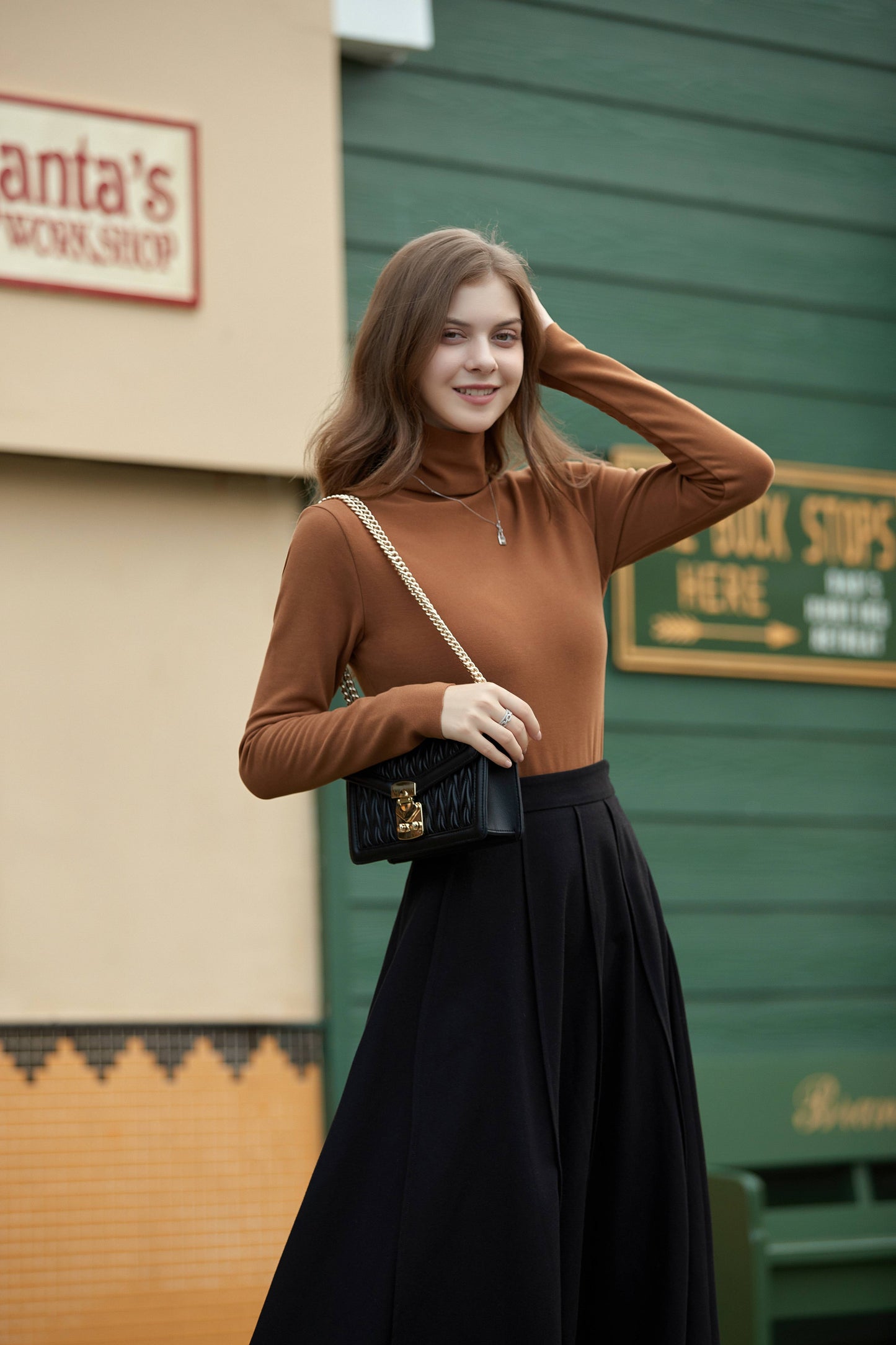 Women Warm Bayer De Velvet Moisturizing Nourishing Mulberry Silk Super Elastic Turtleneck Bottoming Shirt