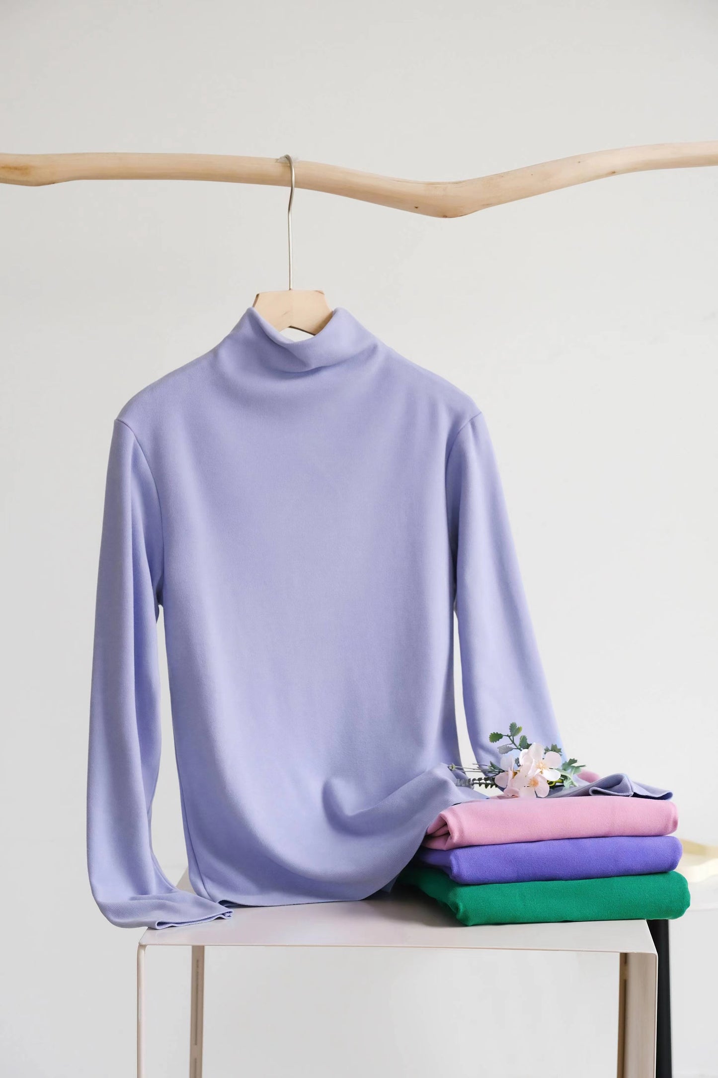 Women Warm Bayer De Velvet Moisturizing Nourishing Mulberry Silk Super Elastic Turtleneck Bottoming Shirt